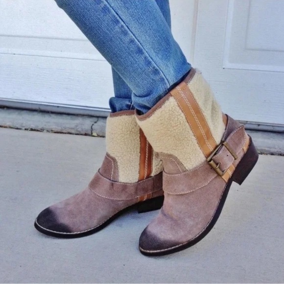 Kelsi Dagger X Free People Breckenridge Shearling Booties Size - Picture 1 of 12